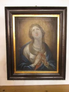 Gemälde - Ölgemälde auf Leinwand Madonna im Gebet - Epoche 19. Jahrhundert