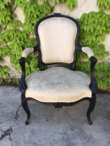 Coppia di Poltrone Laccate Nero Fumo - Restaurate_car 1203
