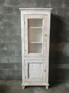 Small 2-Door Lacquered Sideboard "Cream White"_car 1502