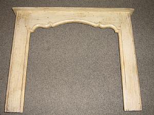 Ligure painted wooden fireplace