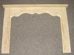 Lacquered wood fireplace